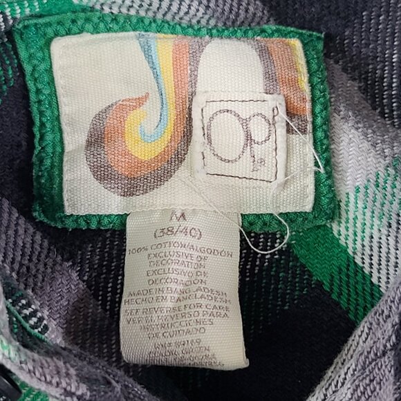 Ocean Pacific Jacket Shacket Mens Size Medium 40-42 Green Plaid Coat VTG - Picture 3 of 7